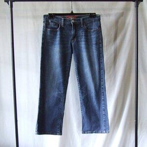 Lucky Brand jeans capri distressed stretch cotton denim pants petite cropped